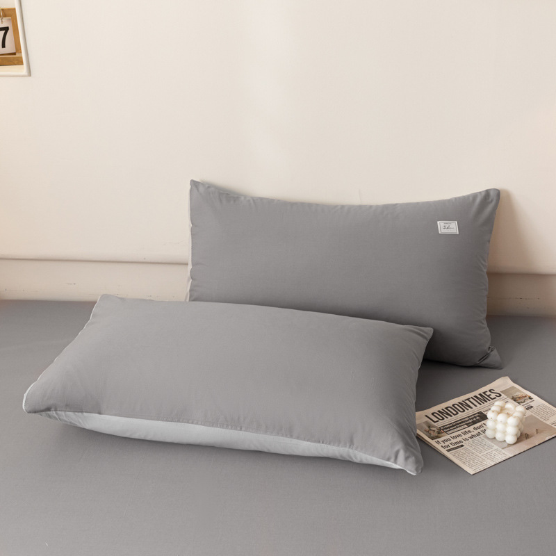 Un par de cubierta de almohada de algodón sin aire impreso 48 * 74cm cubierta de almohada de algodón casera de una sola persona cubierta de almohada interior