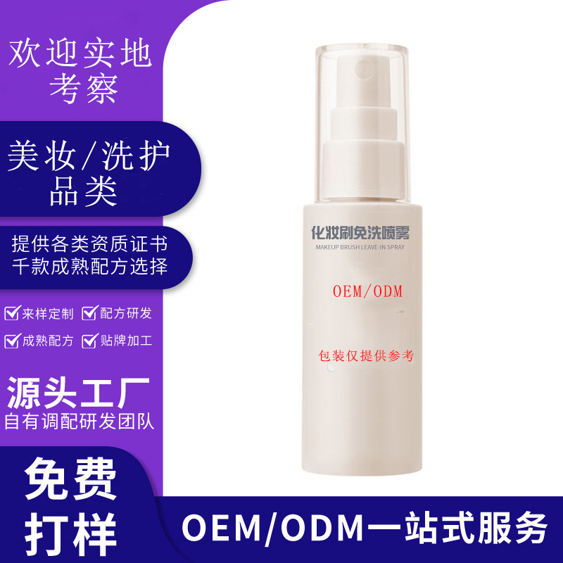 Factory Makeup Brush No-Wash Spray Custom Powder Puff Cleaner Oem Makeup Tool Cleaner Brush Cleaning Liquid