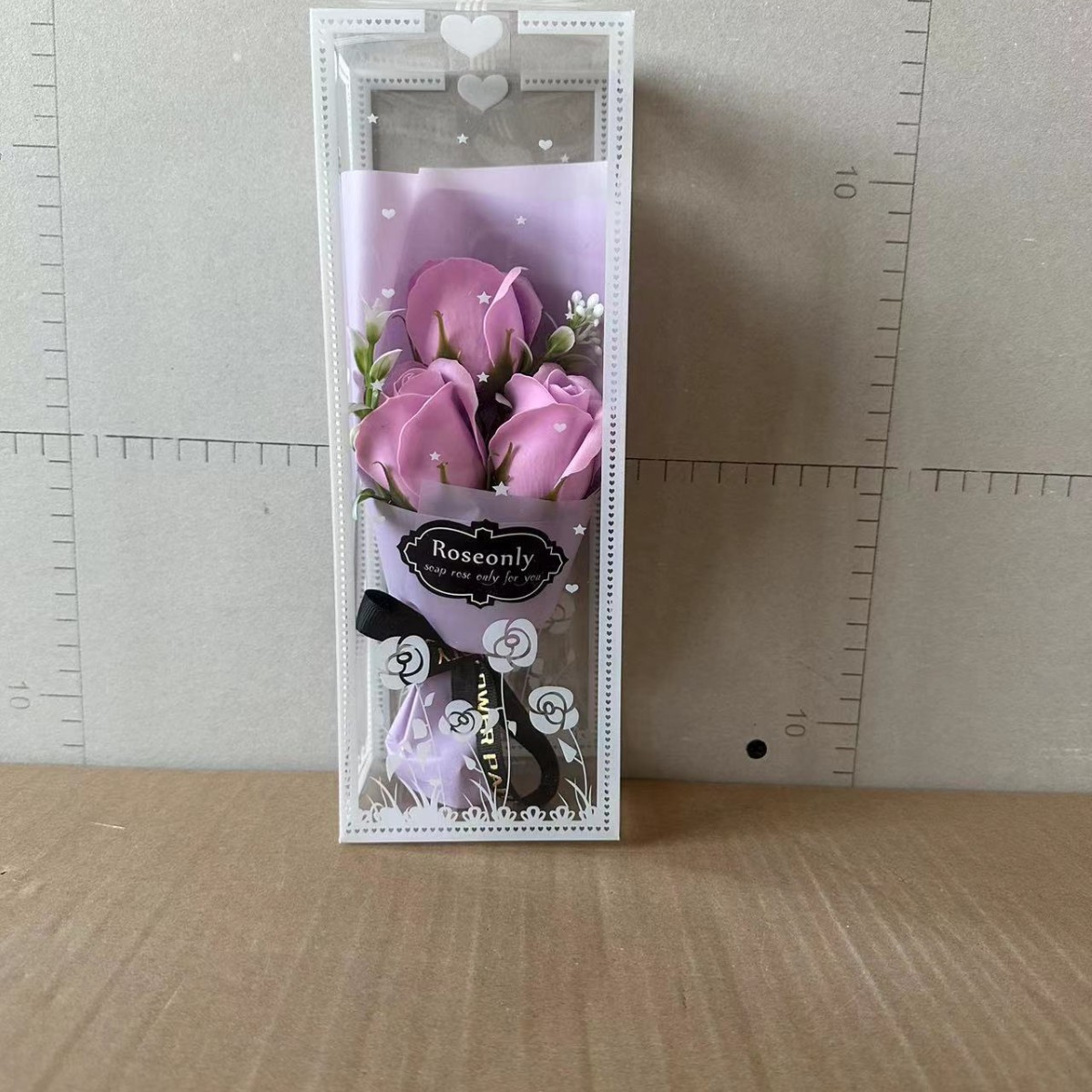 Ramo de Rosas de Jabón de 3 Rosas en Caja de Regalo, Flor de Jabón, para San Valentín y Festividades image 13