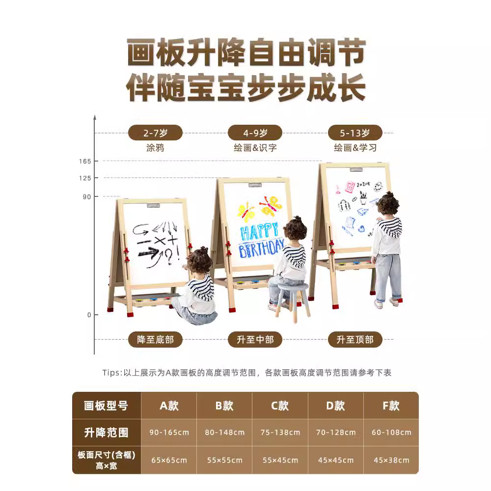 Pizarra pequeña para niños, soporte para el hogar, libre de polvo, libre de polvo, doble cara magnética, dibujo de graffiti para bebés, caballete de juguete, tablero de dibujo