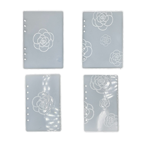 diy glue mold camellia notebook A5A6 high mirror notebook silicone mold AB surface jewelry grinding tool
