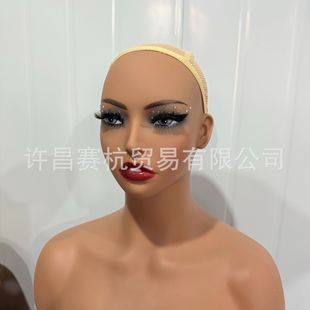 PVC shoulder wig head mold manufacturers mannequin head model head half female dummy head photo props