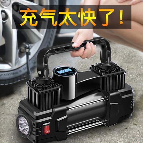 车载充气泵小轿车便携式汽车电动轮胎多功能12v加气泵 车用打气筒