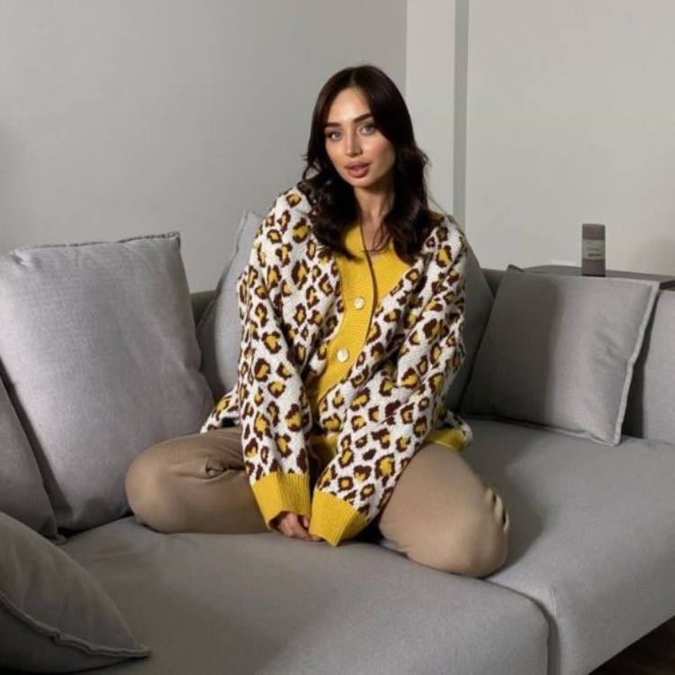 Dámsky sveter 2024, nový, plus size, stredne dlhý, voľný pletený, sveter_voghion.com