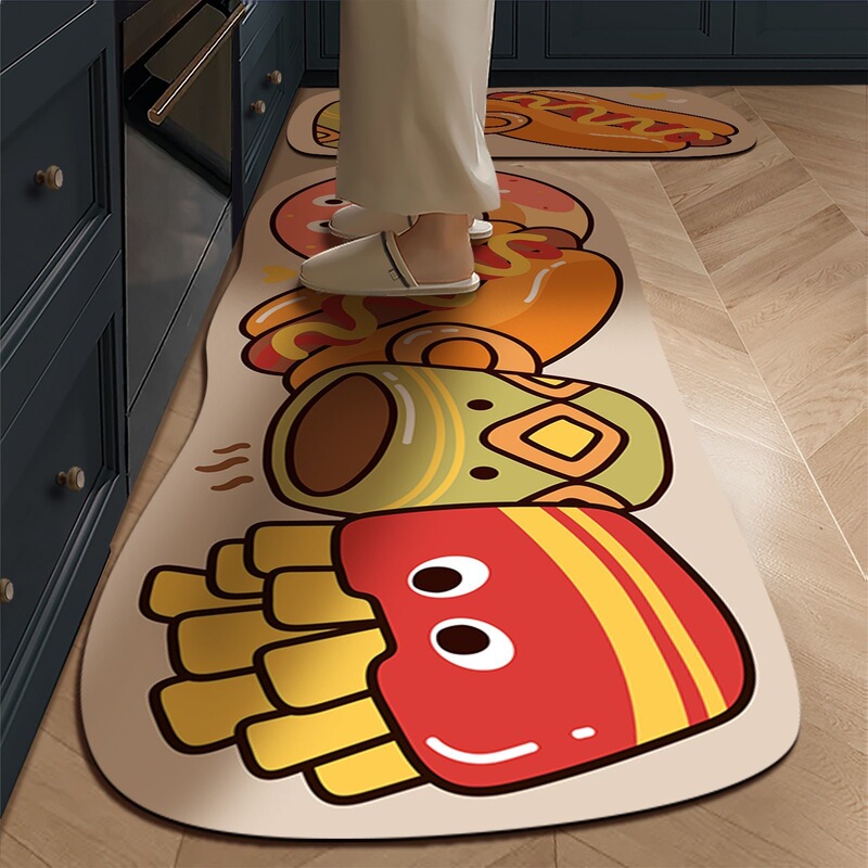 Diatom Mud Floor Mats, Bathroom Door Mats, Household Kitchen Absorbent Mats, Easy to Clean Cross-Border Wholesale