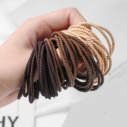 Elastic fine black hair tie basic simple rubber band hair tie for women, hair clip for tying hair