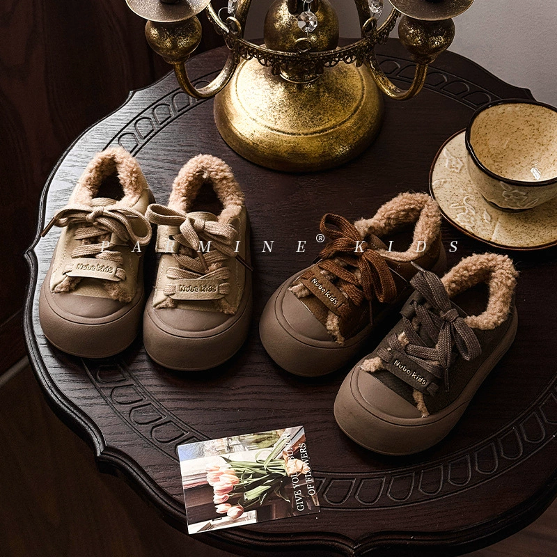 Детская повседневная хлопковая обувь в стиле ретро на флисовой подкладке и утепленная зима 2020, новые спортивные теплые кроссовки на мягкой подошве для мужчин и женщин