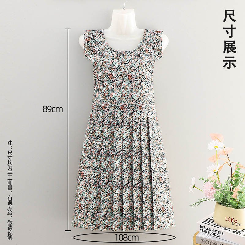 2025 delantal explosivo extranjero flor triturada cinturón falda impermeable a prueba de aceite cocina ropa de trabajo sin mangas especial para mujeres