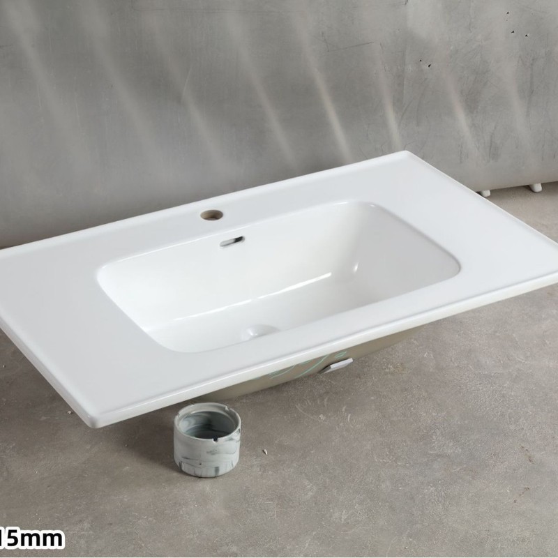 幅50cmのセラミック一体型洗面器、Lサイズ、幅55cm、カット可能な角とエッジの洗面台、幅60cmの洗濯機用洗面器|undefined
