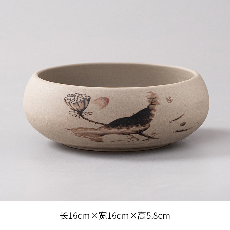 수켕 석기 차 세척 - 연꽃 껍질을 벗기고