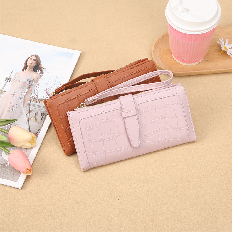 Pu Leather Material Solid Color Pattern All Seasons Season Women's Solid Color Pu Leather Zipper Wallets