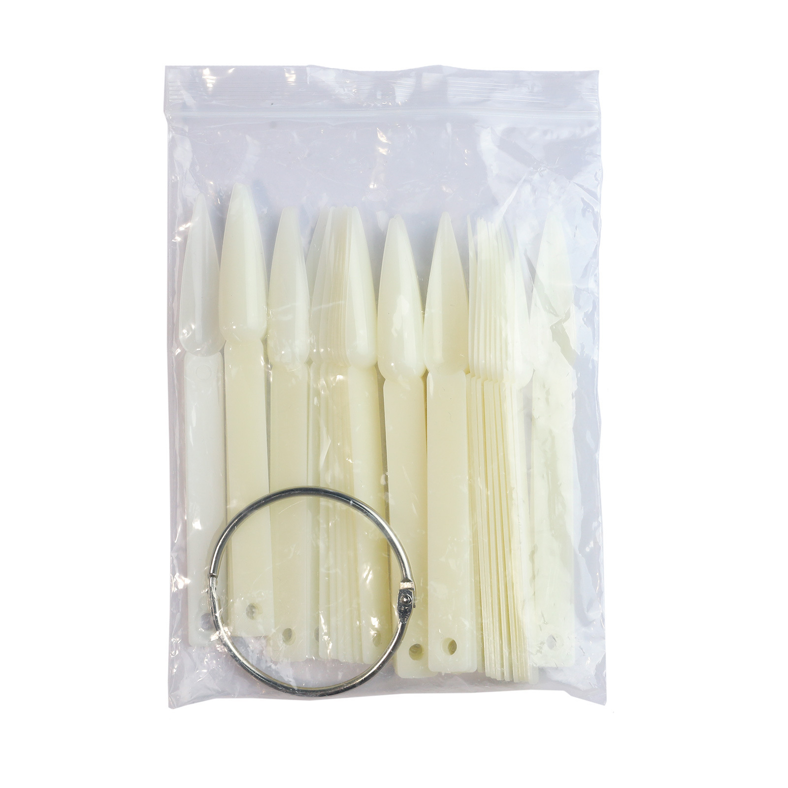 Transfronterizos para tarjetas de manicura, tarjetas de esmalte de manija, 50 piezas con herramientas de tarjetas de color de ventilador de anillo de hierro al por mayor