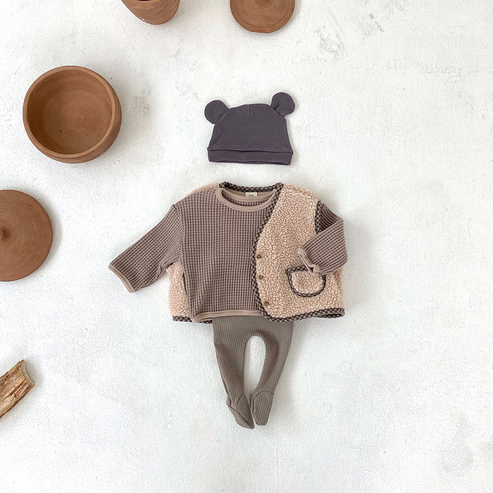 Suéter para niños bebé superior estilo coreano ropa para niños Otoño e Invierno Jersey camisa de fondo bebé suéter otoño camiseta image 4