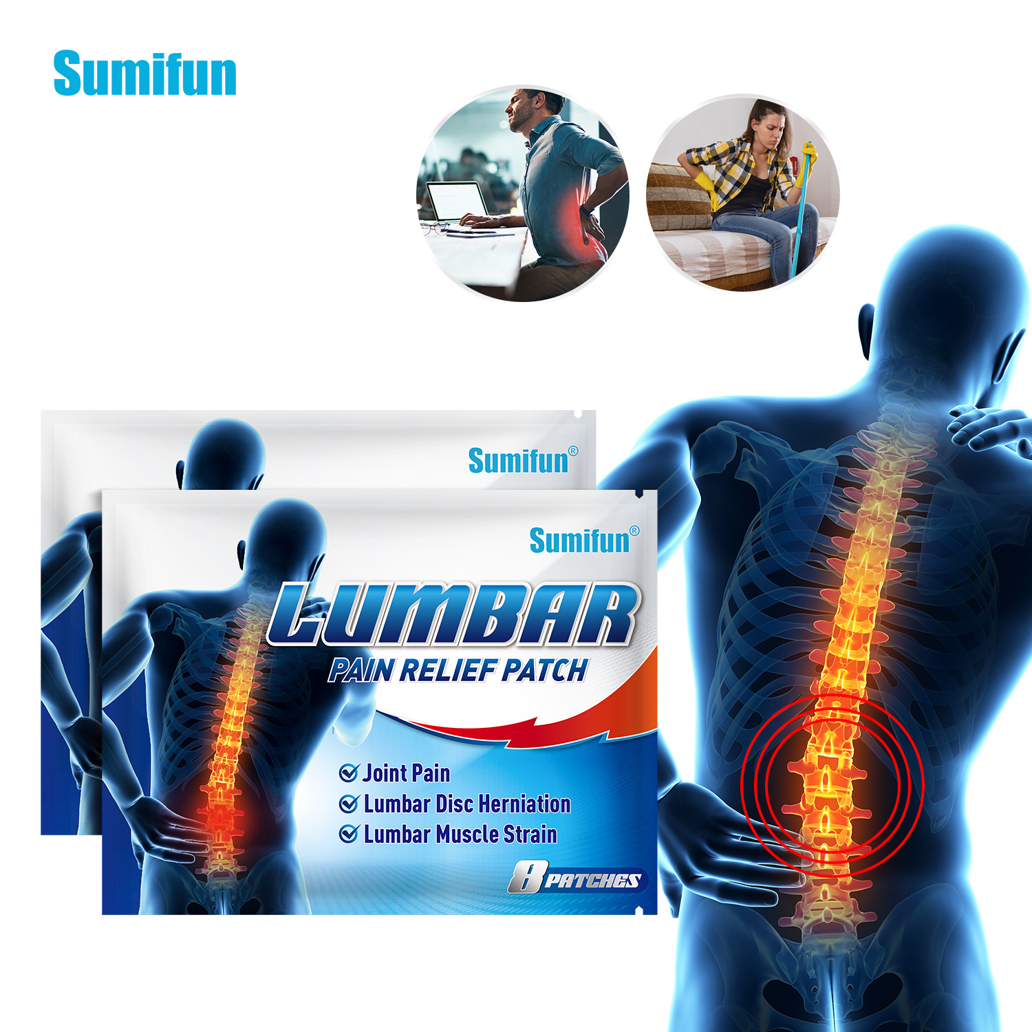 for Sumifun ointment muscle strain care, lumbar spine patch 8 patches/bag K10901           es/bag_voghion.com