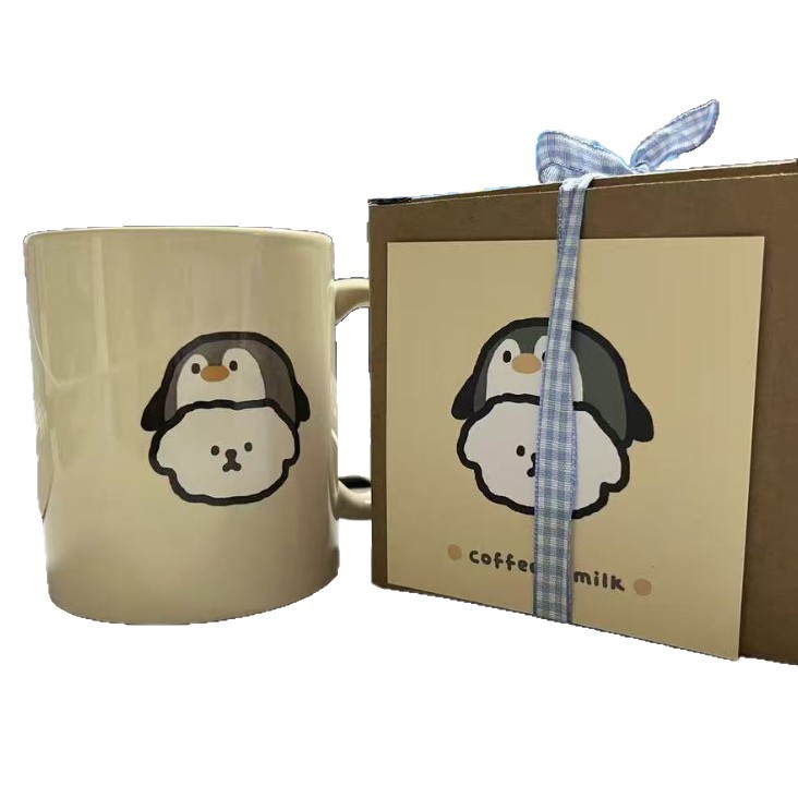 Color-Glazed Colorful Mugs with Printed Patterns, Coffee Cups with Custom Logos, Simple Ceramic Cups, Drinking Cups, Creative Gifts