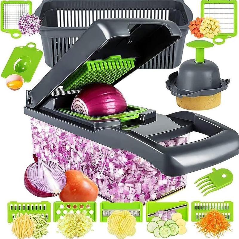 Cortador de verduras multifuncional cortador de verduras duradero ajo cebolla raspador de papas accesorios de cocina para el hogar