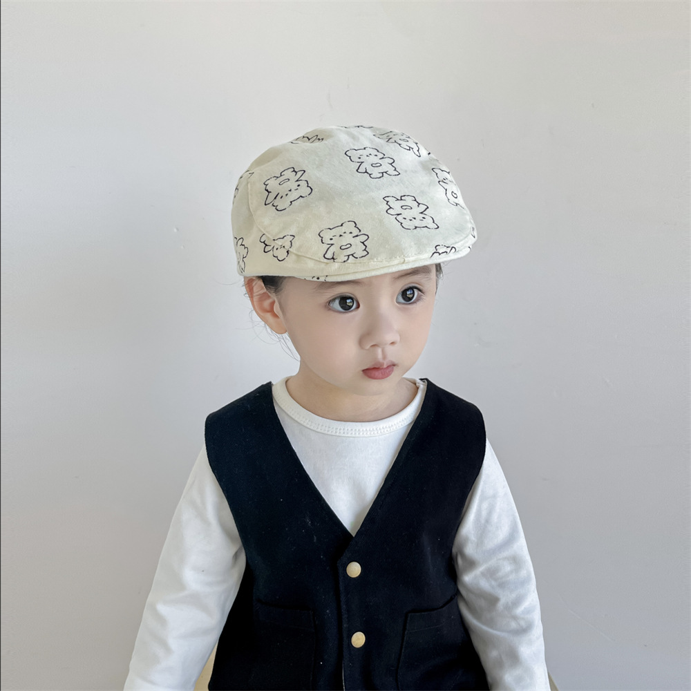Sombreros para bebés primavera y otoño boina para bebés niños y niñas sombreros osos sombreros de sol para niños sombreros de verano pintores