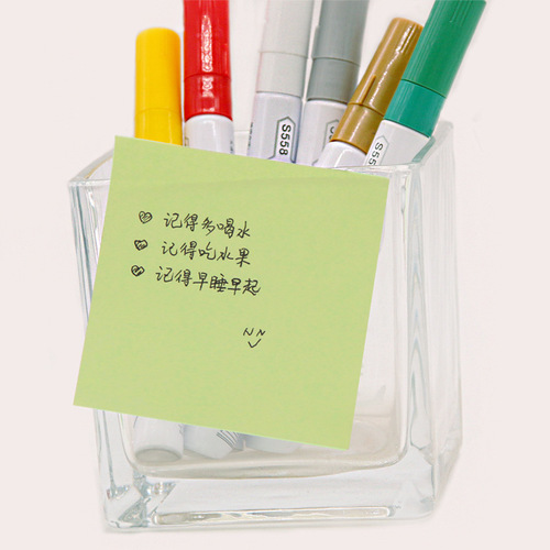 Deli Office 7151 four-color pack of sticky notes creative N times sticky notes note paper 76*76mm Pepsi stickers