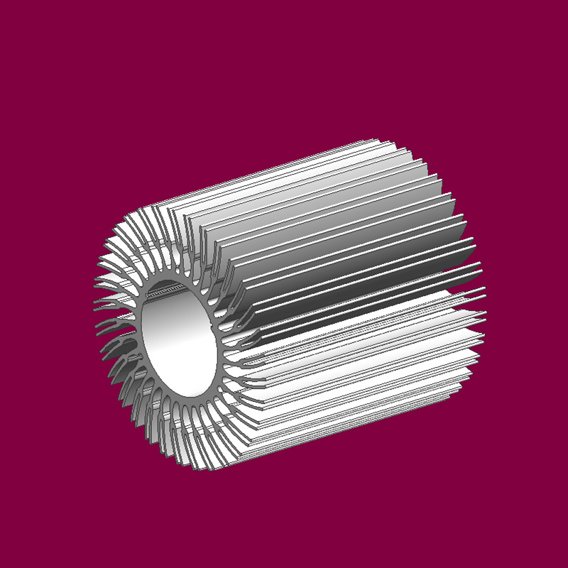 散热器铝合金型材 6063T5挤压铝合金 阳极氧化散热铝型材