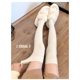 Women's Autumn and Winter Thickened Over-the-Knee Socks Solid Color Simple Women's Socks Vertical Striped Socks Warm Over-the-Knee Socks Trend