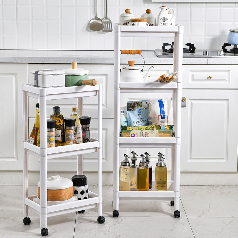 Bathroom Rectangular Gap Storage Rack with Multi-layer Storage Rack Drawer Household Toilet Narrow Gap Plastic Storage Rack