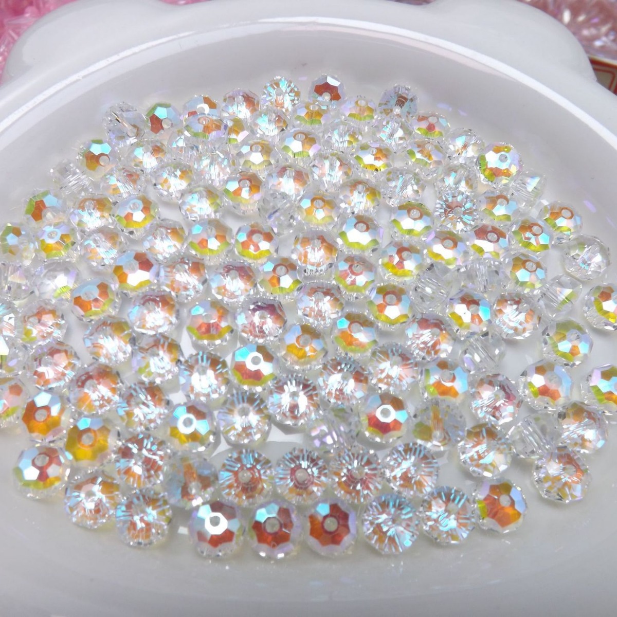 Top-plated high-quality crystal wheel beads 8mm super flash colorful…