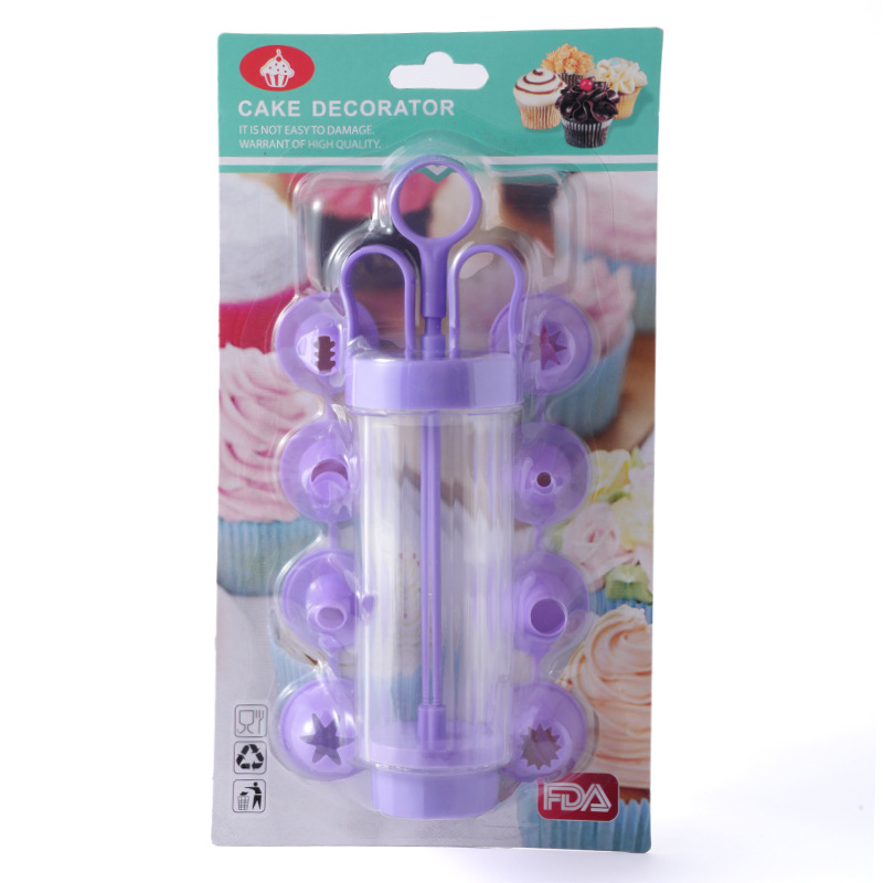 Boquilla de plástico de crema, conjunto de boquilla de flores, cubo de flores, extrusor de flores de crema DIY, boquilla de flores, galletas, pistolas de flores