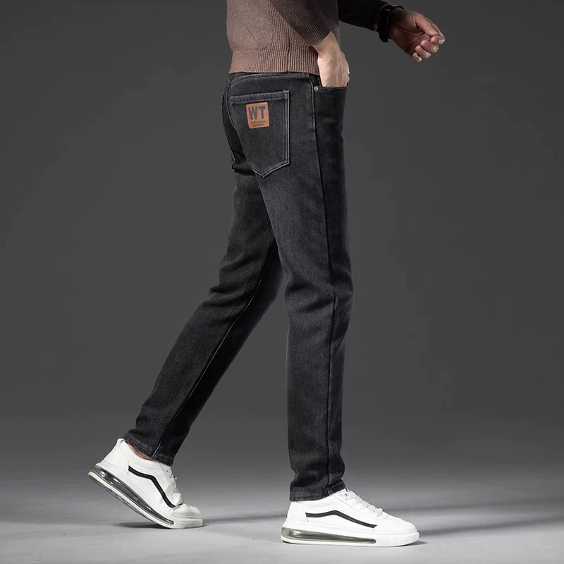 Elite elastic summer jeans for leisure, slim fit, classic length