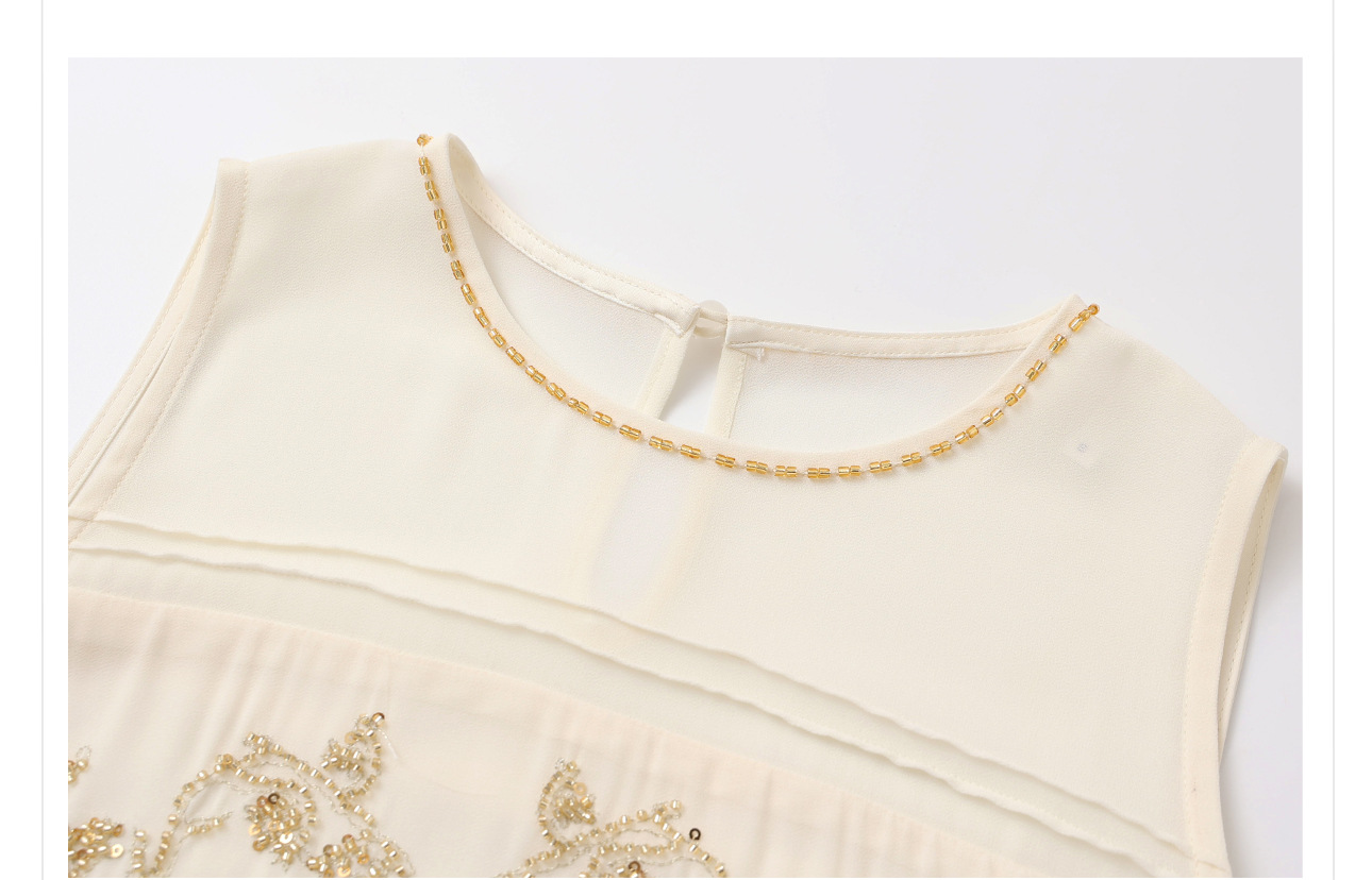 Đầm maxi nữ phong cách Trung Hoa thêu đính cườm retro mùa hè — Màu cà phê mẫu ngắn, Màu đen mẫu ngắn, Màu mơ mẫu ngắn, Màu đen dáng dài chi tiết 11