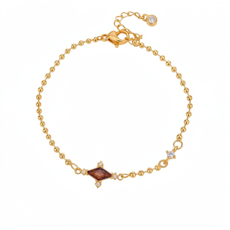 Elegante y simple pulsera de piedra de diamante púrpura lujoso ligero nicho de alta sensación pulsera simple y versátil temperamento joyería image 6