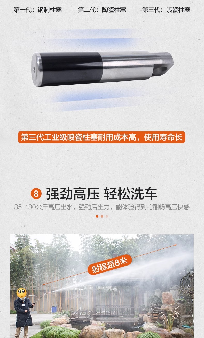 Yili Commercial High-Pressure Car Washing Machine 9140 High-Power 220V Car Beauty Floor Washing Machine Water Pump Car Wash Shop Water Gun Grab