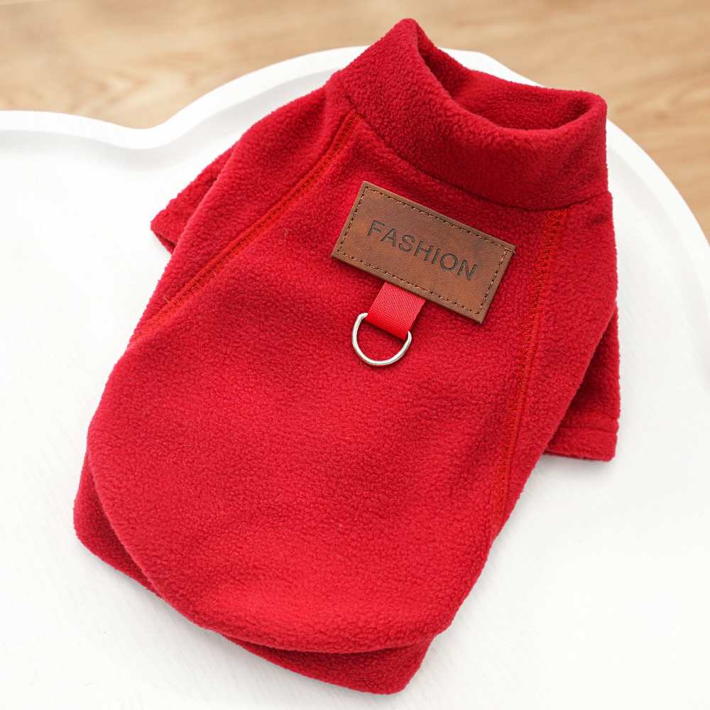 Otoño y invierno de Año Nuevo mascotas perros y gatos grandes ropa de pelusa camiseta de fondo de tracción Teddy Bear artículos de perro