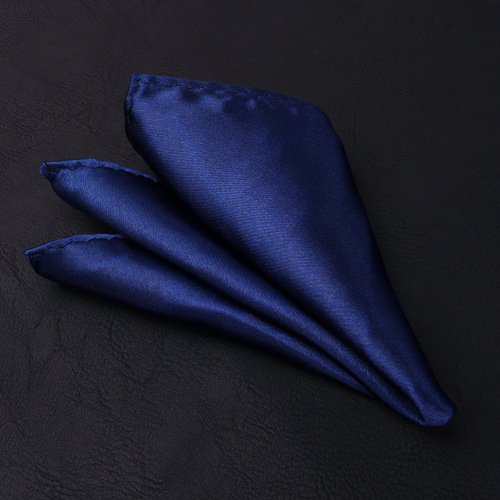 Men's suit pocket square solid color suit black red blue business wedding handkerchief small square scarf chest scarf accessories