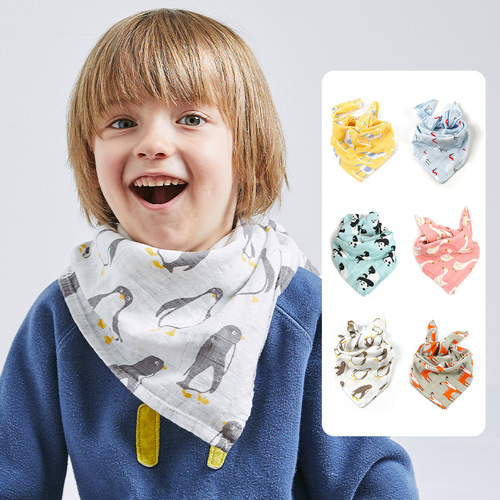 Cotton tree baby gauze saliva towel baby cotton square towel newborn bath face towel children's bib bib
