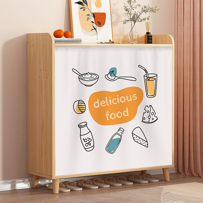 Cortina de cubierta impermeable cortina de gabinete que cubre cortina de tela cortina de gabinete de mesa misceláneas cortina de la puerta de la cocina a prueba de polvo que cubre feo velcro