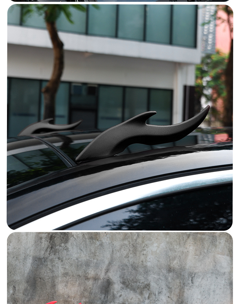 Car Roof Decoration Dragon Horn Car Sticker Exterior Antenna Ornament 3D Creative Cute Sticker Exterior Tentacle
