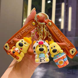 卡通甜品掌门狗钥匙扣情侣可爱包包挂饰汽车钥匙链小礼品挂件批发