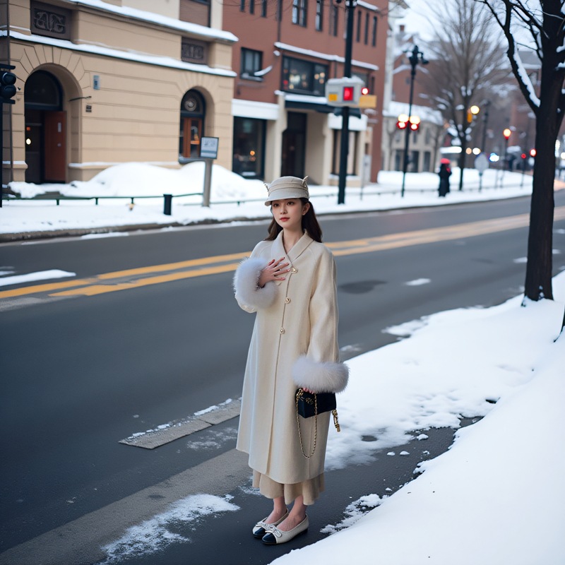 300斤大码女装胖mm冬季夹棉法式气质高级感毛呢外套大衣2024新款 pic 3