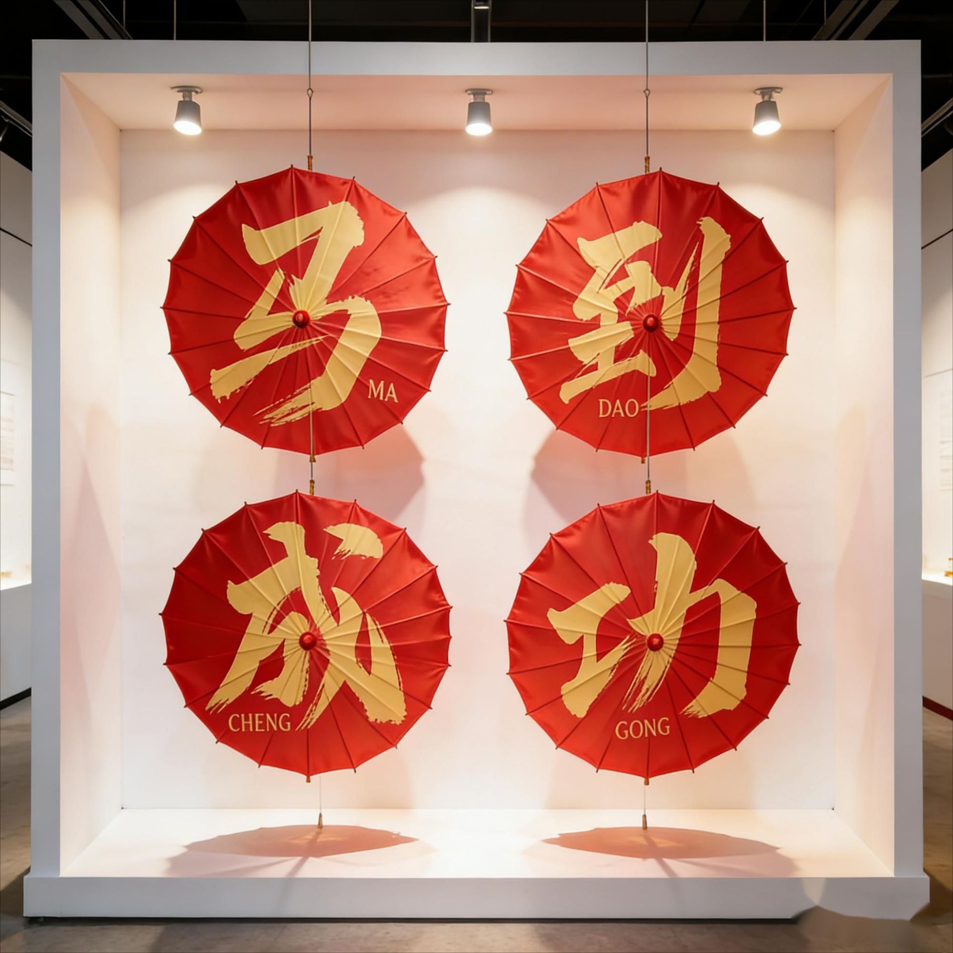 Red Silk Umbrella for New Year Scene Decoration, Non-Oil Paper Umbrella for Photo Setup in the Year of the Horse, Spring Festival Atmosphere