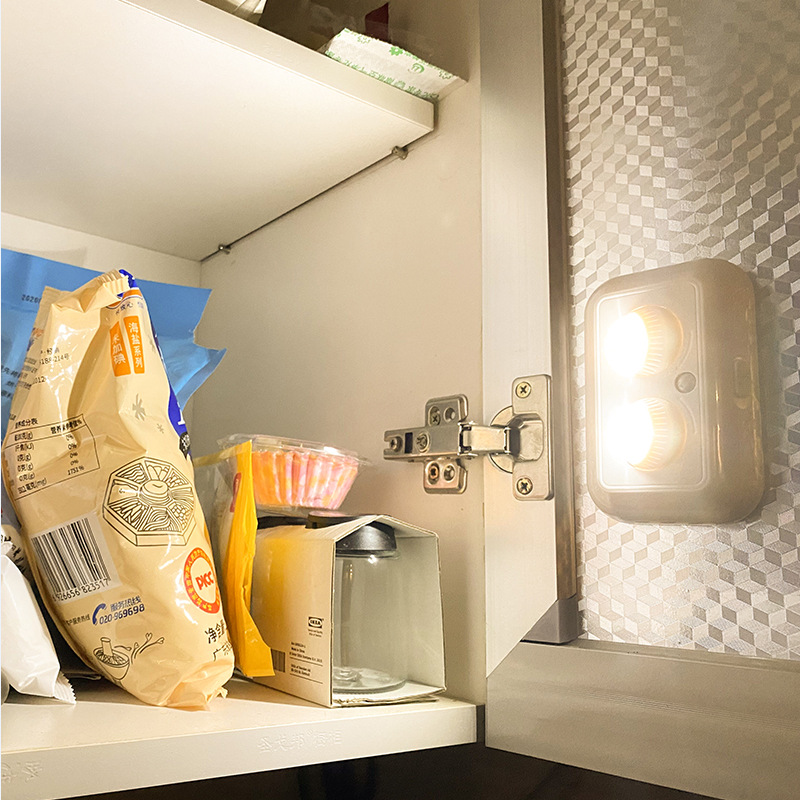 led小夜灯 智能人体感应灯电池款家用橱柜灯无线卧室衣柜灯鞋柜灯
