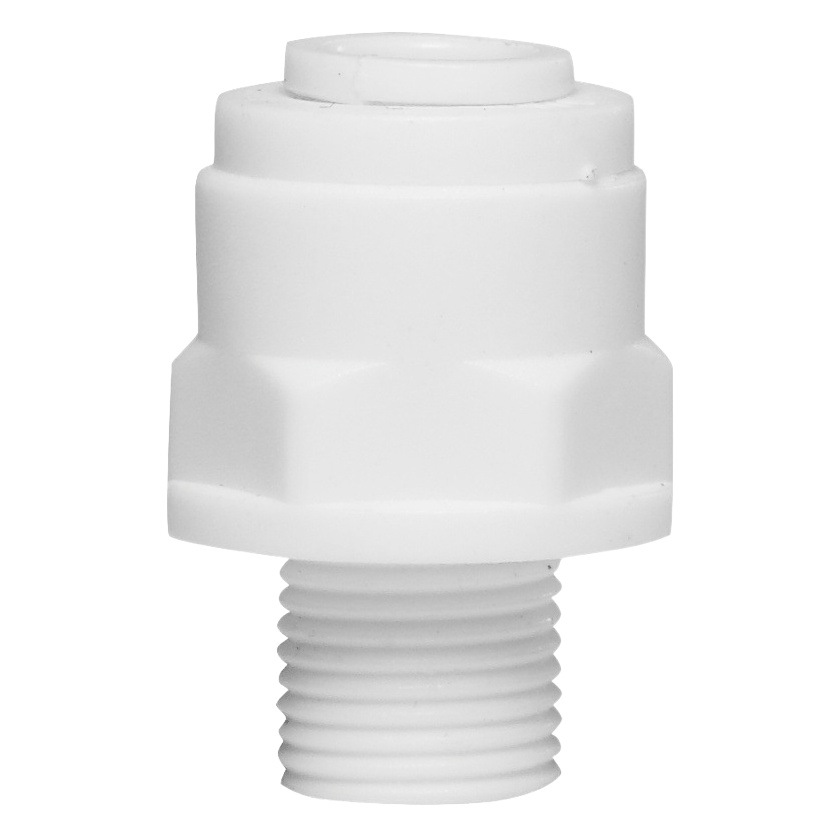 Recto a través de los dientes exteriores de 1 punto a su vez 2 puntos de conexión rápida conector de tubería PE 2 puntos Conector recto purificador de agua accesorios fabricante