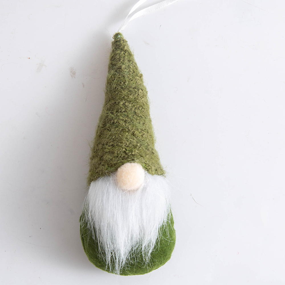 Nuevos colgantes de decoración de Navidad transfronterizos colgantes de árbol de Navidad muñeca sin cara enano viejo pequeño colgente