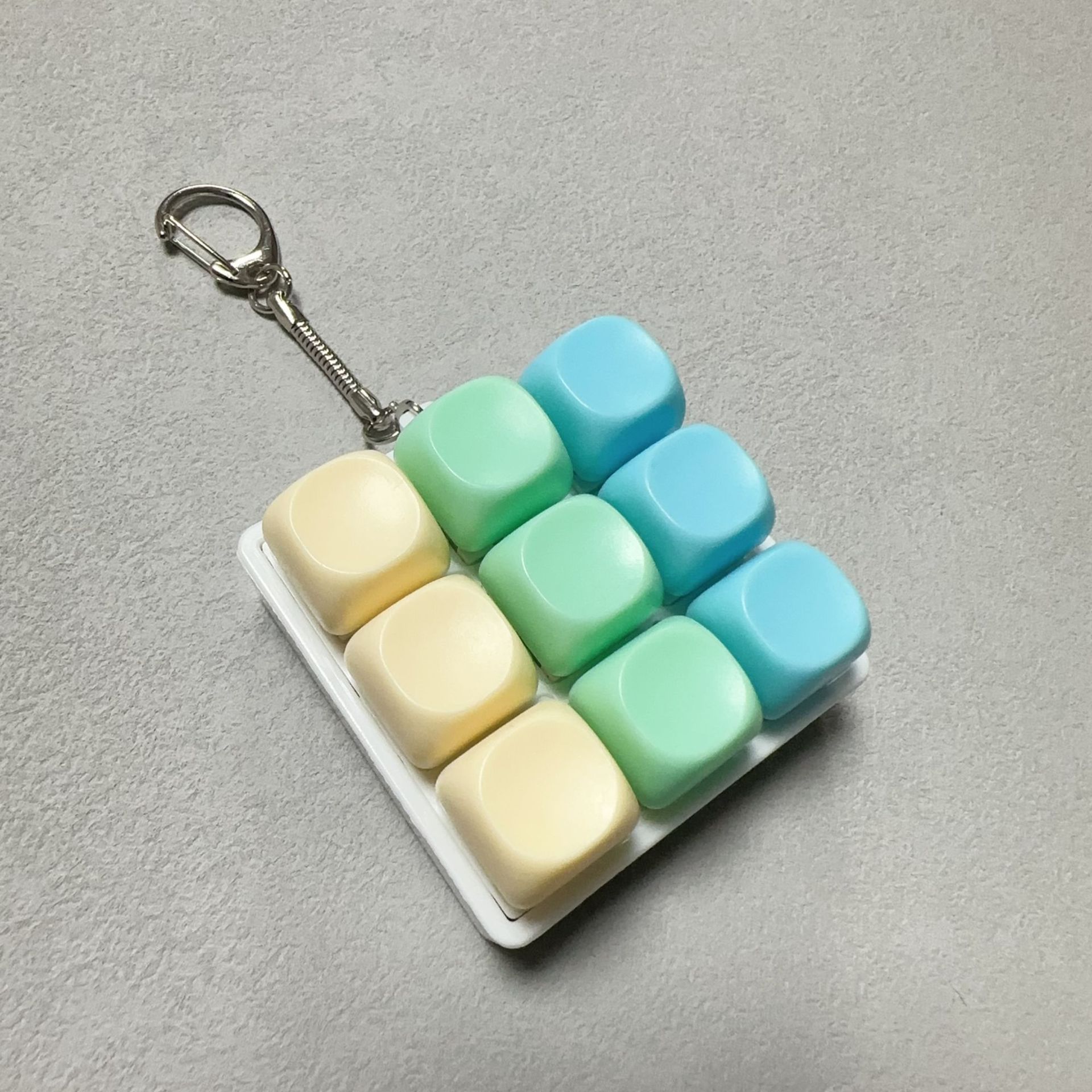 Cross-border Round Cap Decompression Button 9-key Switch Tester Keyboard Cat Keychain Finger Squeeze Stress-relief Toy_voghion.com