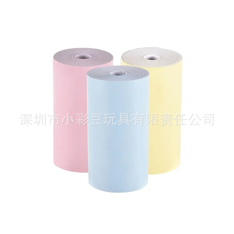 Cross -border small printer paper 10 years label color non -dry glue transparent sticker mini printer pain 5