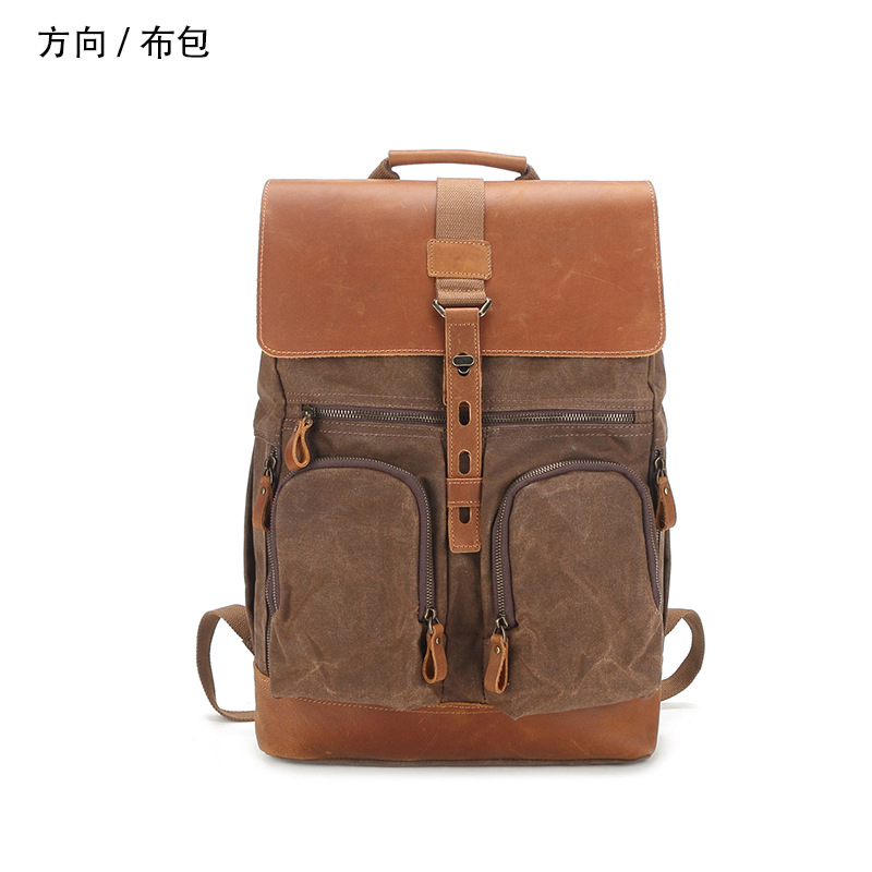 Retro cloth backpack for traveling
