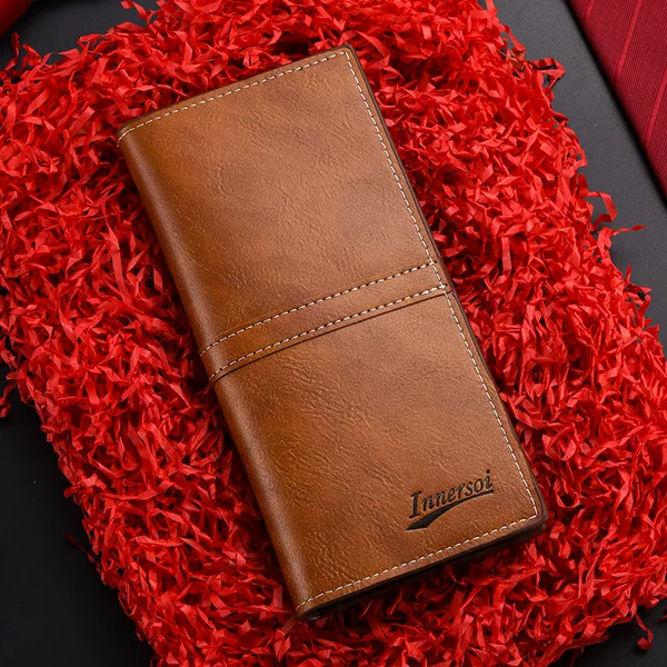 Men's Long Wallet Thin Ticket Holder Large Capacity Multi-Card Casual suit Bag High-end Long Men's Wallet