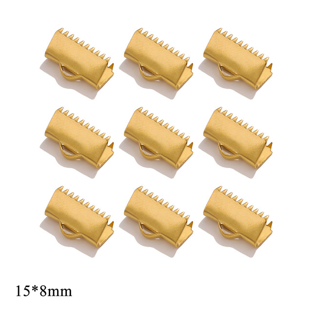 Acero inoxidable rizado grano hebilla punta hebilla acero titanio DIY joyería pulsera clip collar pulsera conector accesorios al por mayor