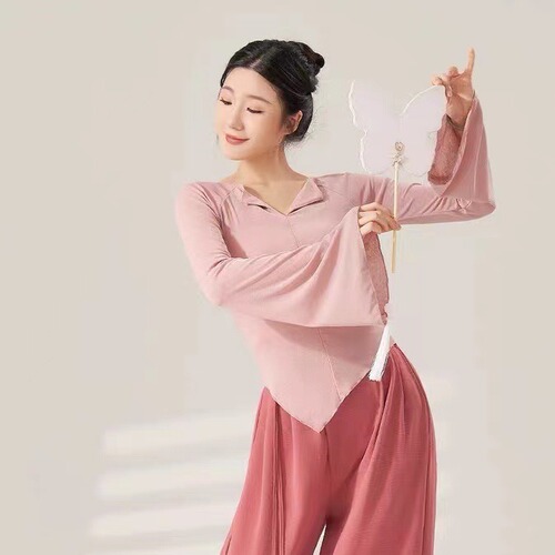 Dance clothing for adults, classical dance, ethnic dance clothing, gauze clothing, gauze performance clothing, Chinese dance practice and art test clothing