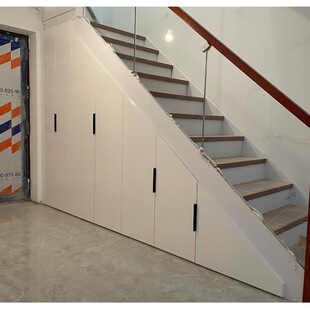 Staircase Cabinet under the Stairs Storage Cabinet Storage Triangle Wardrobe Pull-Out Storage Cabinet Display Container Shelf