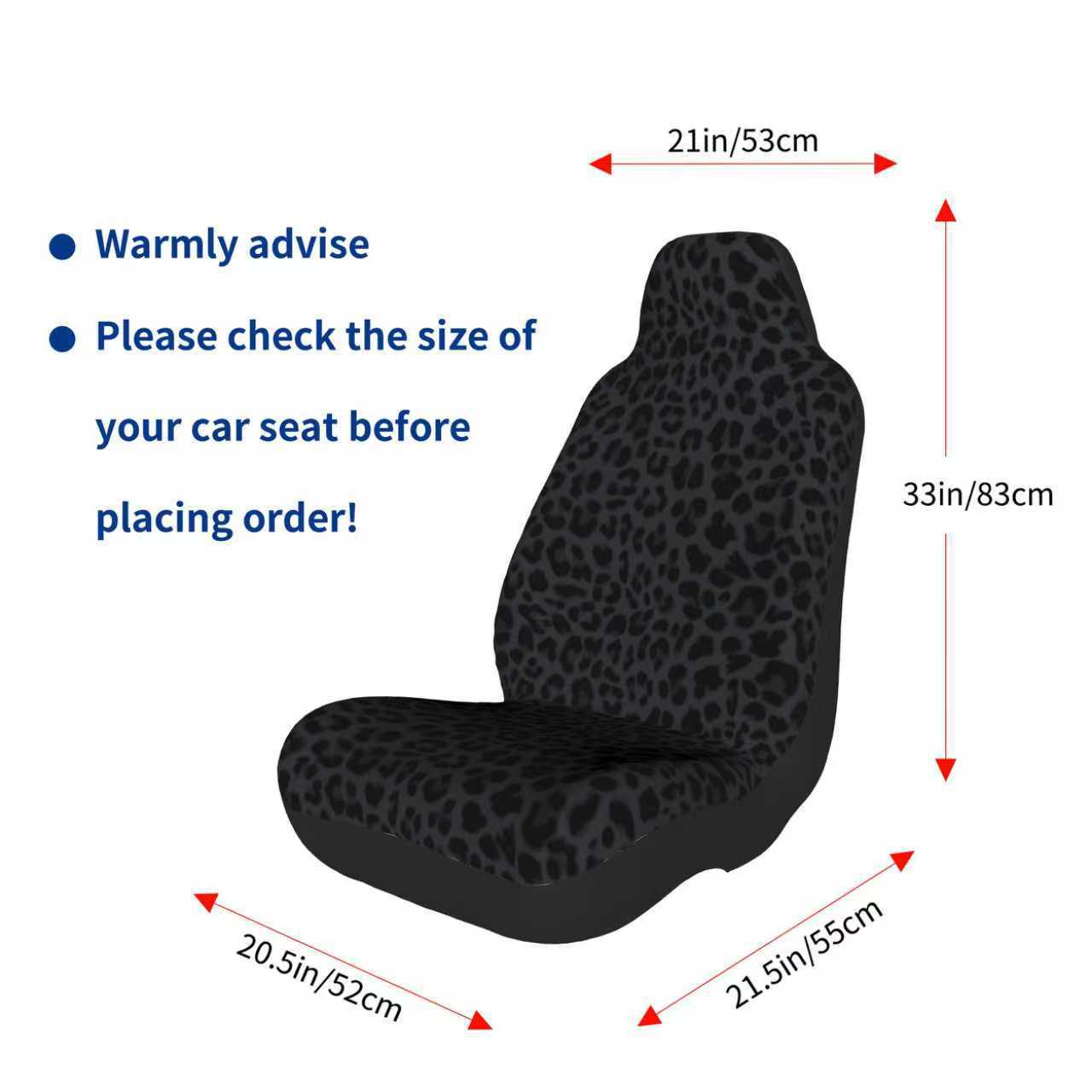 Cross-Border E-Commerce Black Leopard Print Universal Car Seat Cover, Popular in Europe and America, Temu, Mercado Libre, and Mexico